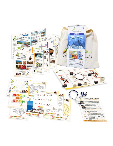 Voyageons en jouant ! - Grèce - ENVOYAJEUX 6+ - Made in France