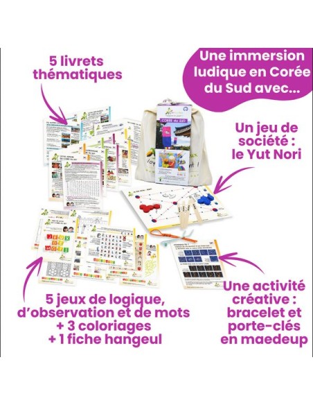 Voyageons en jouant ! - Corée du Sud - ENVOYAJEUX 6+ - Made in France