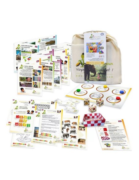 Voyageons en jouant ! - Cambodge - ENVOYAJEUX 6+ - Made in France
