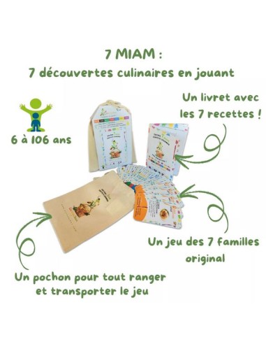 Jeu de cartes 7 MIAM Fruits & Légumes -...