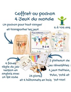 4 Jeux du Monde - Pochon nomade - Made in France -... 2