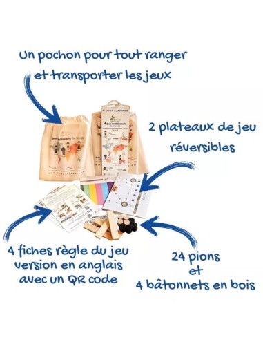 4 Jeux du Monde - Pochon nomade - Made in...