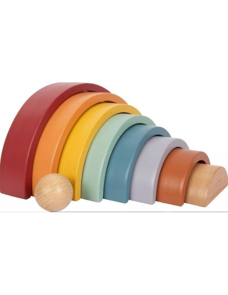 Blocs de construction en bois arc-en-ciel "Safari" - 12M+ - SMALL FOOT