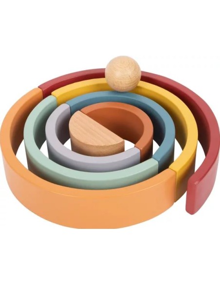 Blocs de construction en bois arc-en-ciel "Safari" - 12M+ - SMALL FOOT