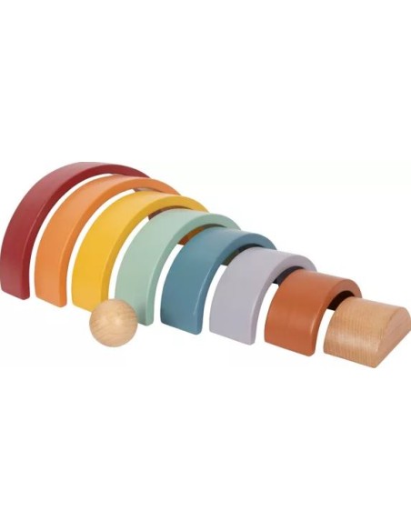 Arc-en-ciel - Blocs de construction en bois "Safari" - 12M+ - SMALL FOOT