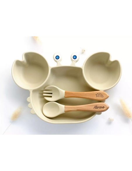 Gab l’assiette Crabe et ses couverts - LES PETITS CITRONS