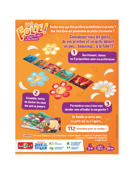À la folie ! Jeu de société coopératif 8+ - BIOVIVA - Made in France