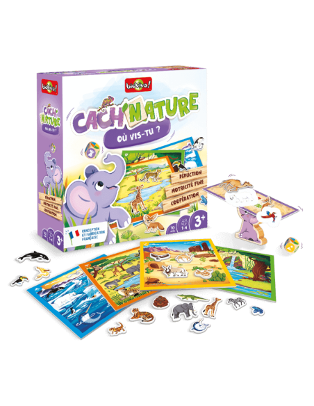 Cach’Nature - Où vis-tu ? - Jeu Coopératif 3+ - BIOVIVA - Made in France