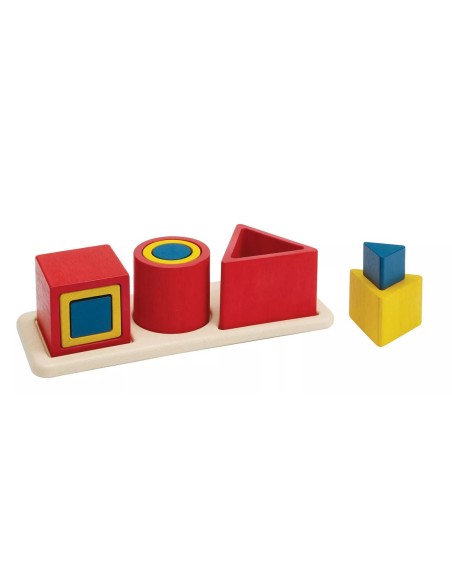 Puzzle encastrements 3 formes - PLAN TOYS
