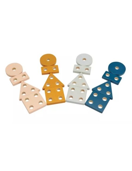 Empilages géométriques Couleurs Tendresse - PLAN TOYS