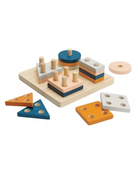 Empilages géométriques Couleurs Tendresse - PLAN TOYS