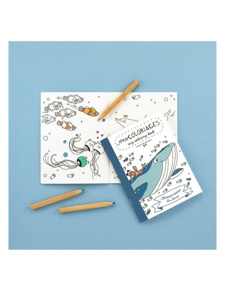 Carnets de coloriage -  Animaux Marins - PIROUETTE CACAHOUETE 4+