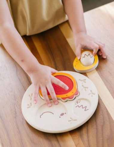 Puzzle Poule-Oeuf - Le Toucher - PLAN TOYS