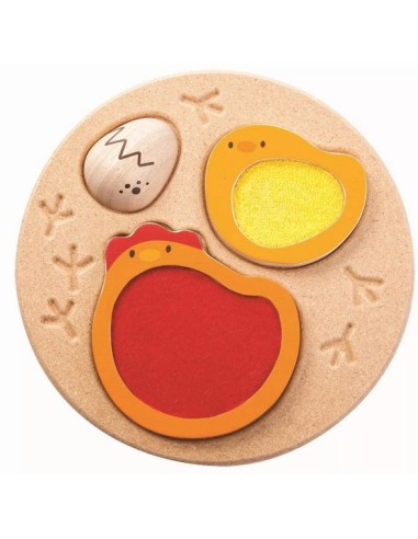 Puzzle Poule-Oeuf - Le Toucher - PLAN TOYS