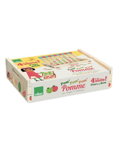 Pom pom pom pomme - Puissance 4 en bois - par Ingela P. Arrhenuis - VILAC 5+