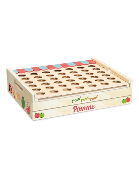 Pom pom pom pomme - Puissance 4 en bois - par Ingela P. Arrhenuis - VILAC 5+