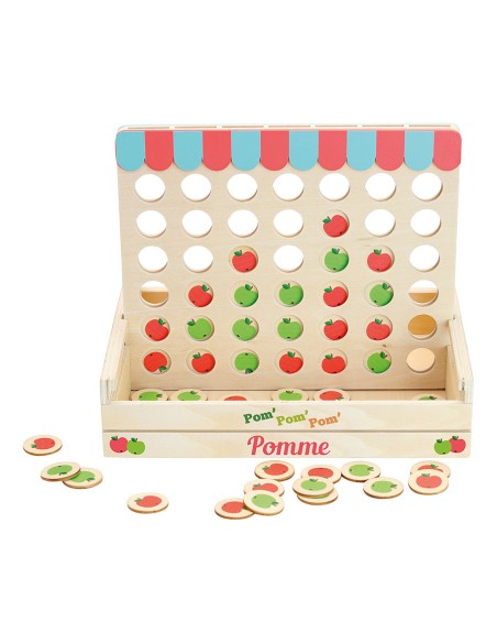 Pom pom pom pomme - Puissance 4 en bois - par Ingela P. Arrhenuis - VILAC 5+