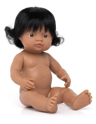 Poupée fille Latino-Américaine + habits 38cm -...