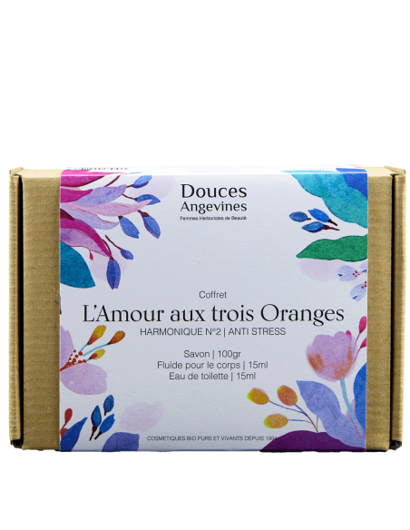 Coffret soin L'AMOUR AUX 3 ORANGES Soins corps  - DOUCES ANGEVINES