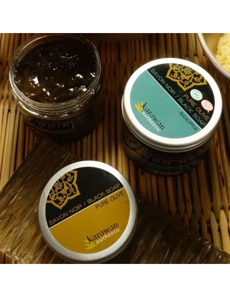Duo Savon Noir et gant Kessa Hammam - Karawan