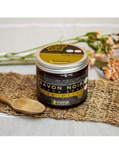 Duo Savon Noir et gant Kessa Hammam - Karawan