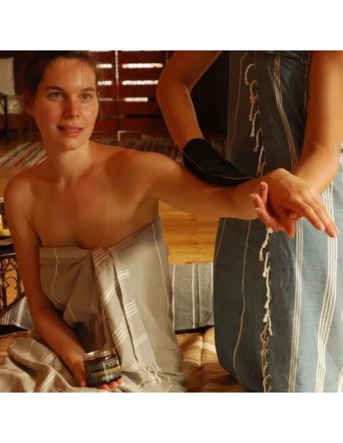 FOUTA - LANGE EN COTON BIOLOGIQUE - 100X200cm -...