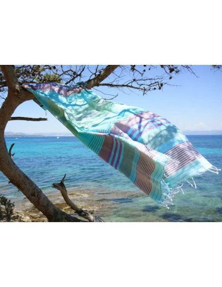 FOUTA - LANGE EN COTON BIOLOGIQUE - 100X200cm - Karawan