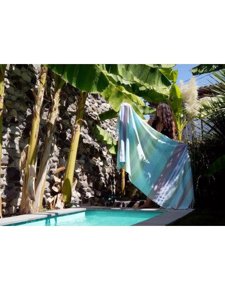 FOUTA - LANGE EN COTON BIOLOGIQUE - 100X200cm - Karawan