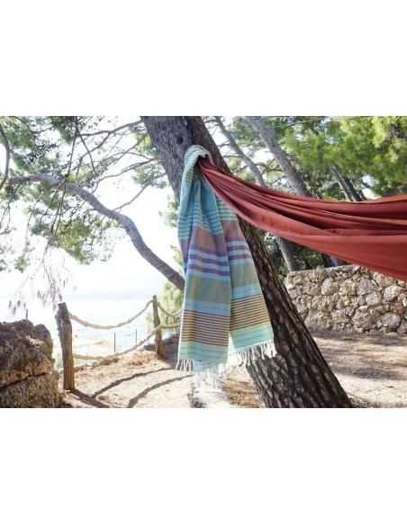 FOUTA - LANGE EN COTON BIOLOGIQUE - 100X200cm - Karawan