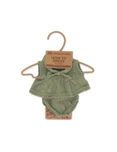 Ensemble vêtement tricot vert de poupée de 21cm -... 2