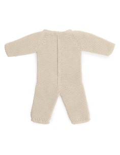 Pyjama tricot beige Lin pour poupée de 38cm - MINILAND 3+