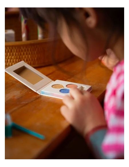 Palette maquillage 3 fards à paupières Déguisement - Eté- NAMAKI 3+