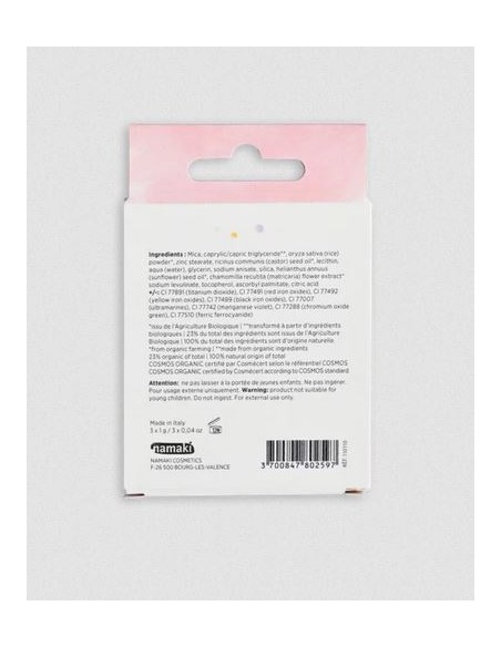 Palette maquillage 3 fards à paupières Déguisement - Eté- NAMAKI 3+