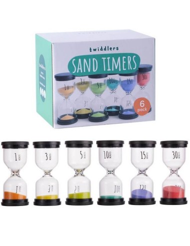 6 Sabliers Minuteurs - 1, 3, 5, 10, 15 et 30...