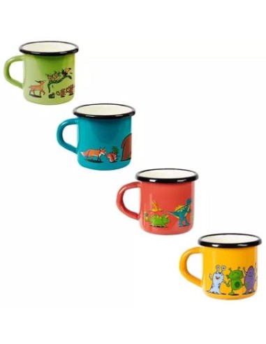 Tasse Mug pour enfant fer émaillé 4 couleurs et...
