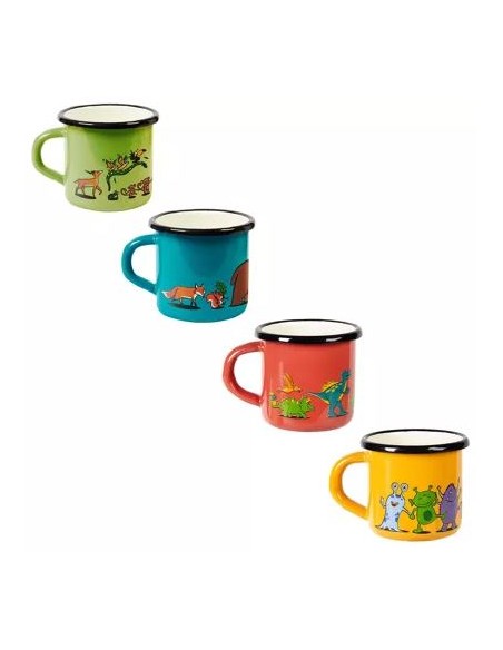 Tasse Mug pour enfant fer émaillé 4 couleurs et motifs