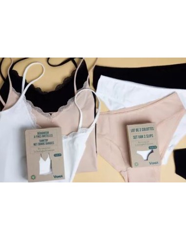 lot 3 slips / culottes coton bio noir taille S...