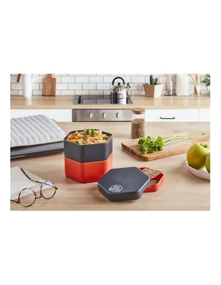 Grande Boite à déjeuner Lunchbox 'Bento' - Rouge Corail - Fillgood - Made in France  500ml