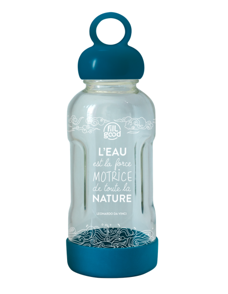 Gourde en Verre Incassable - Bleu FILLGOOD - Carton de 6 gourdes