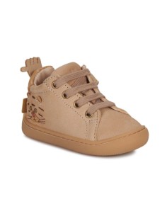 Chaussures enfant cuir My Dodu lacet tigrou beige - EASY...