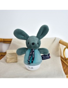 Veilleuse musicale culbuto – Lapin Vert Sauge 16 cm -...