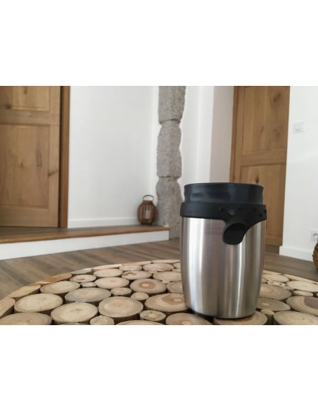 Mug isotherme - made in France - Steel TWIZZ 200ml Moka - NEOLID