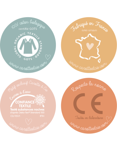 Doudou Lapin en double gaze de coton Fleuri...