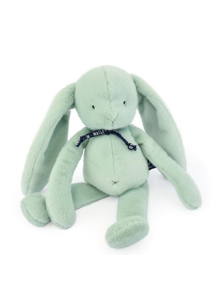 Lapin Méloé Vert Sauge 37cm – Peluche artisanale Bretagne - MAÏLOU 0+