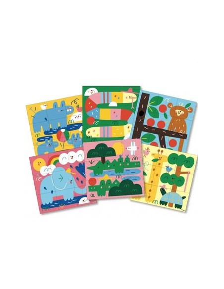 6 cartes + 100 stickers Bébés ANIMAUX - POPPIK 2+