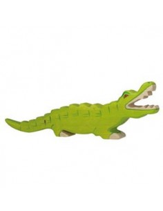 Crocodile - animaux de la jungle - figurine en bois...