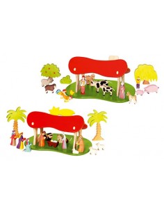 Etable ou crèche de noël en bois HOLZTIGER