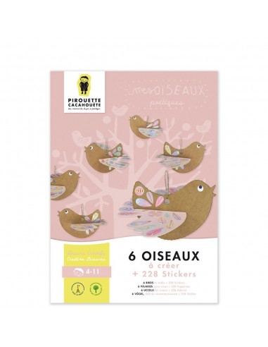 Kit créatif Mes oiseaux poétiques - PIROUETTE CACAHOUETE 4+