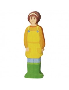 Fermière - personnage de la ferme - figurine en bois...