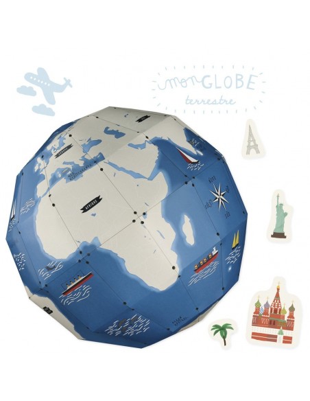 Kit créatif Mon GLOBE Terrestre - PIROUETTE CACAHOUETE 7+